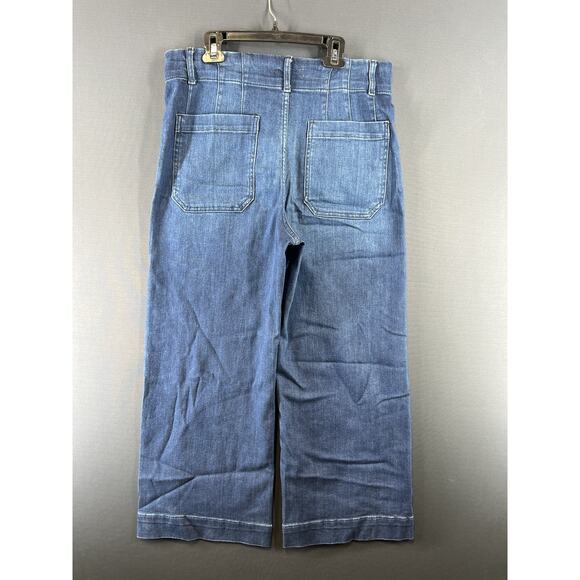 New Anthropologie The Skipper Crop High-Rise Wide-Leg Jeans Size 30 - Picture 4 of 9